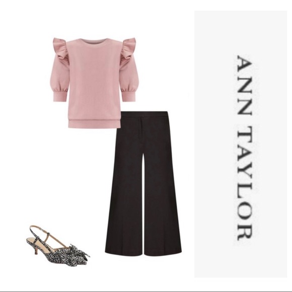 Ann Taylor Marina Wide Leg Crop Pant - Picture 3 of 11